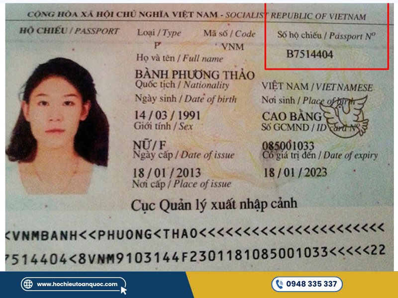 Số hộ chiếu có bị thay đổi khi cấp lại không? Giải thích cấu trúc số hộ chiếu gồm chữ cái và số trên hộ chiếu phổ thông