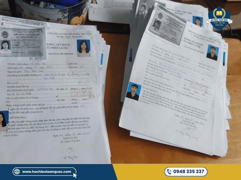 Bộ hồ sơ đổi bằng lái ô tô B2 sang C1 gồm đơn đề nghị, giấy khám sức khỏe và ảnh chân dung