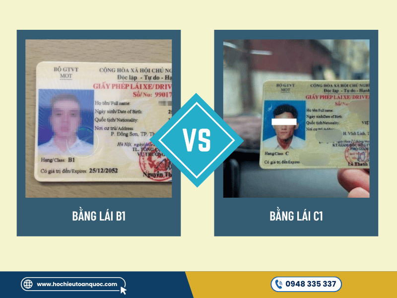 Quy trình đổi bằng lái ô tô B2 sang bằng C1 chi tiết từng bước So sánh đổi bằng lái xe B2 và thi nâng hạng bằng C1